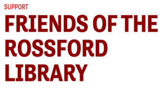 "Support Friends of the Rossford Library" on white background